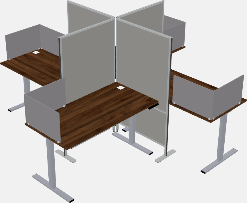 Sit-to-stand na mga cubicle