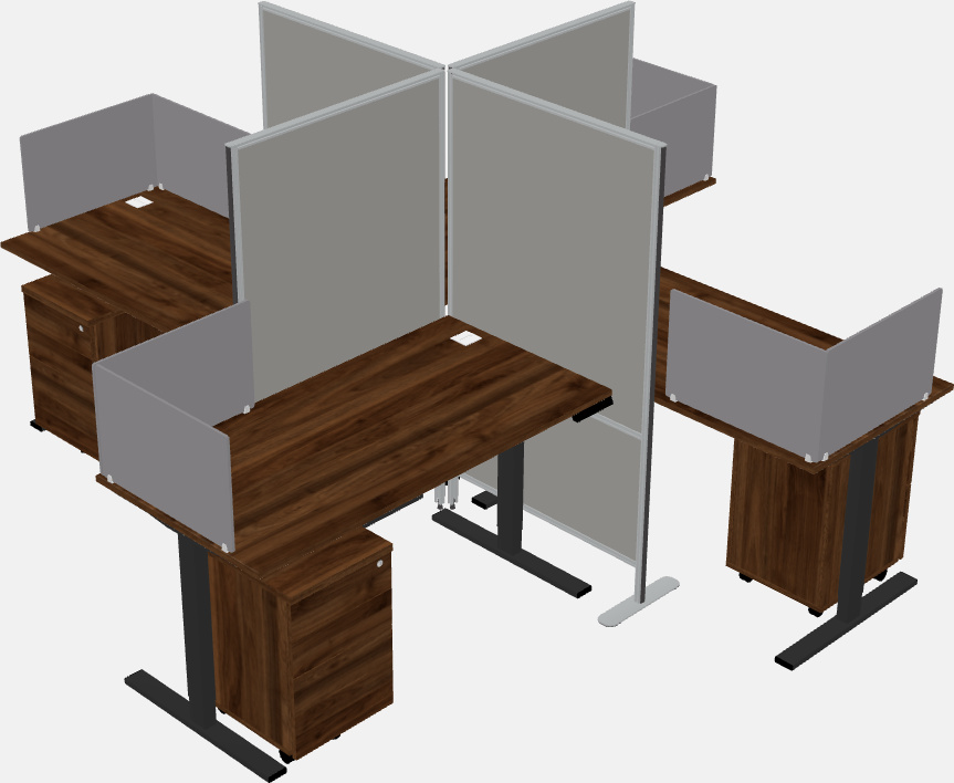 Sit-to-stand na mga cubicle