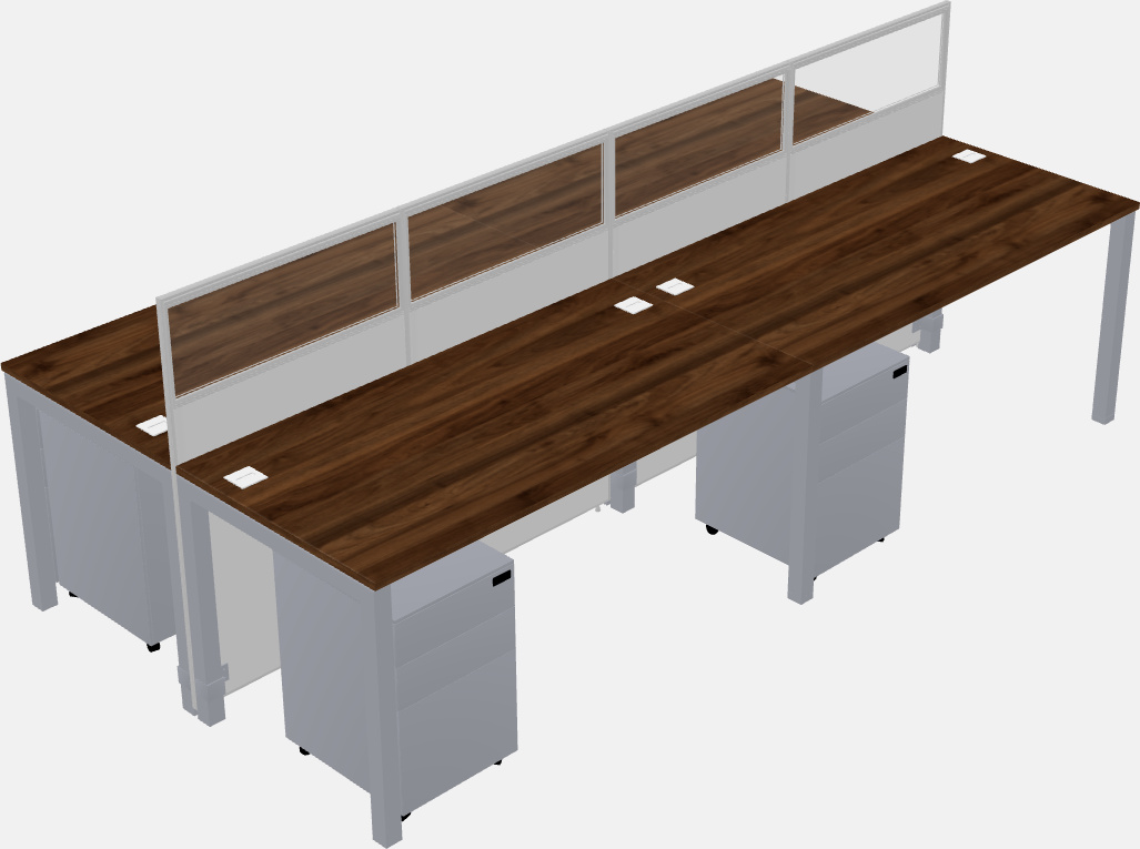 Cubículo rectangular compartido