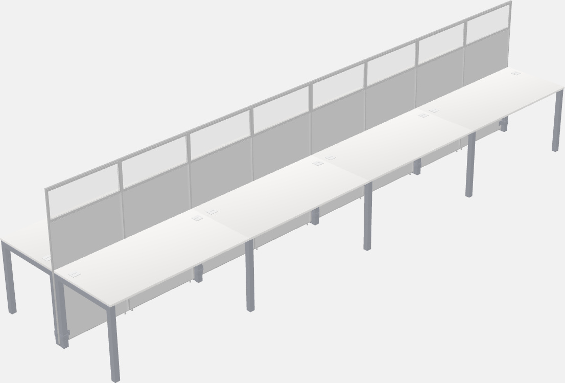 Cubículo rectangular compartido