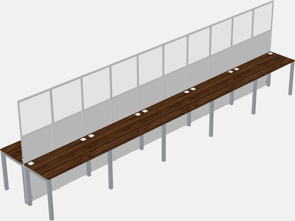 Cubículo rectangular compartido