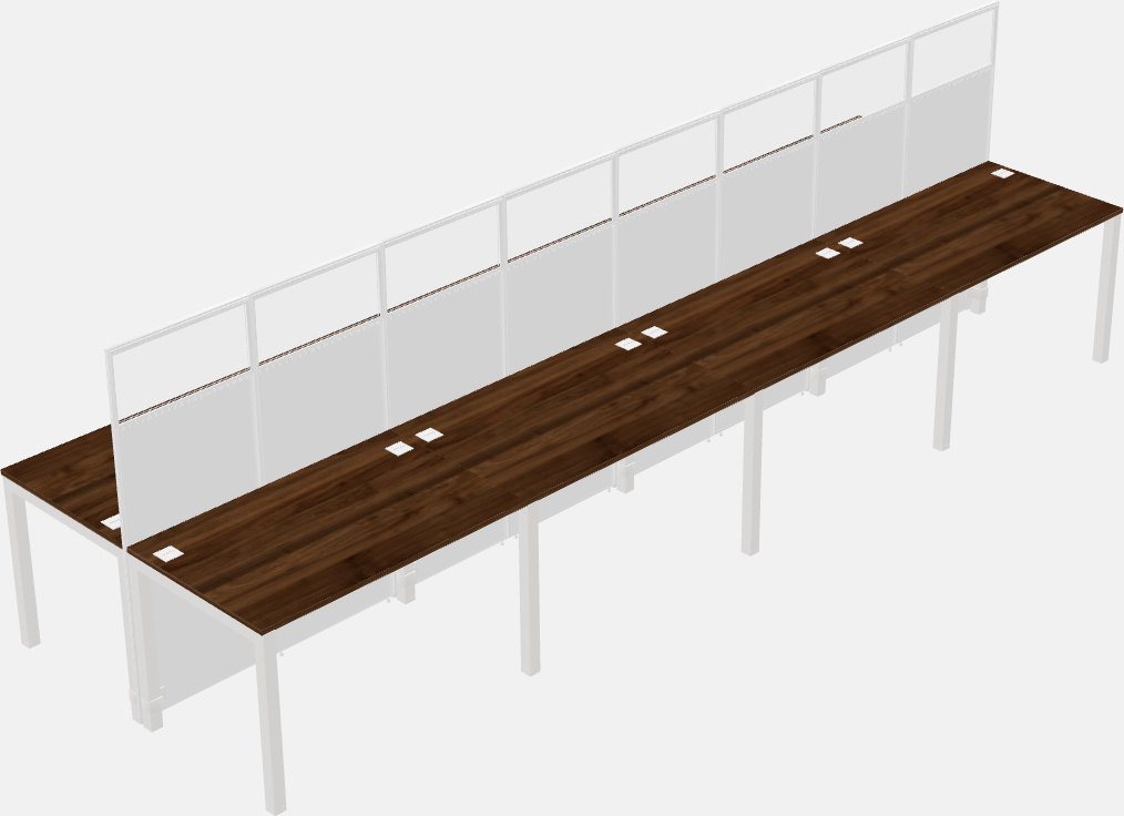 Cubículo rectangular compartido