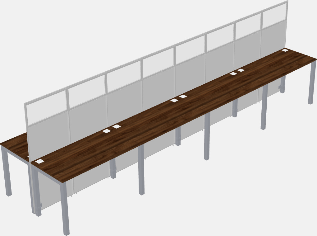 Cubículo rectangular compartido