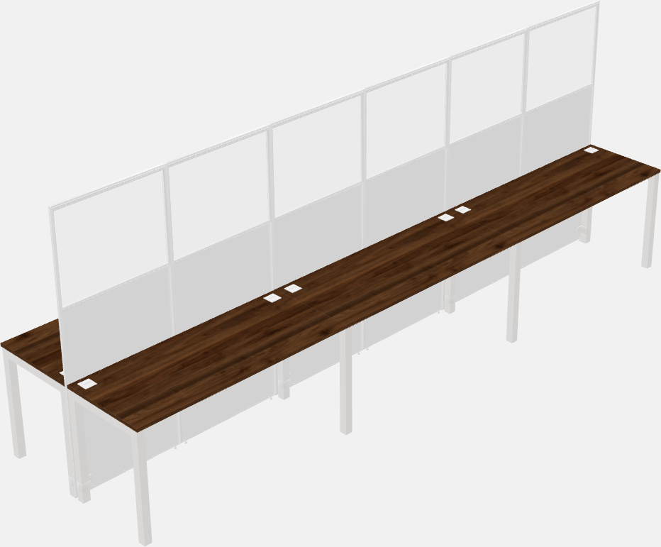 Cubículo rectangular compartido