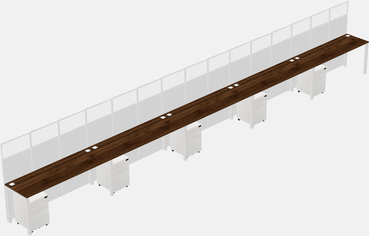 Cubículo rectangular compartido