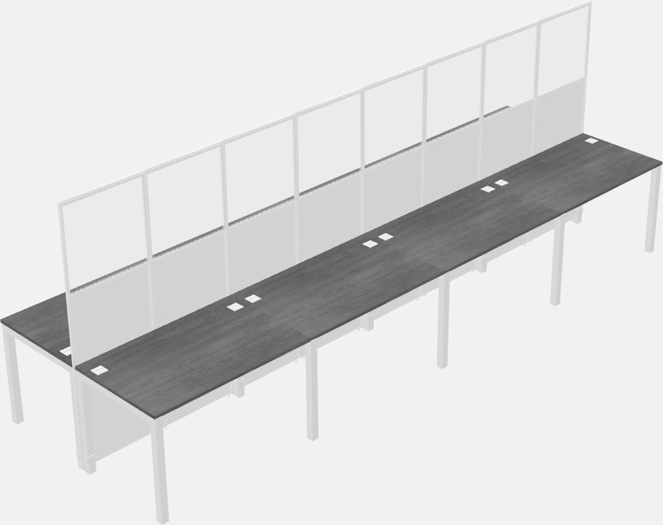 Cubículo rectangular compartido