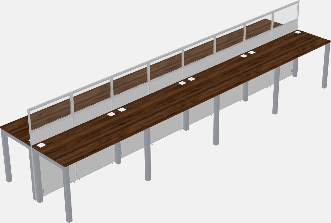 Cubículo rectangular compartido