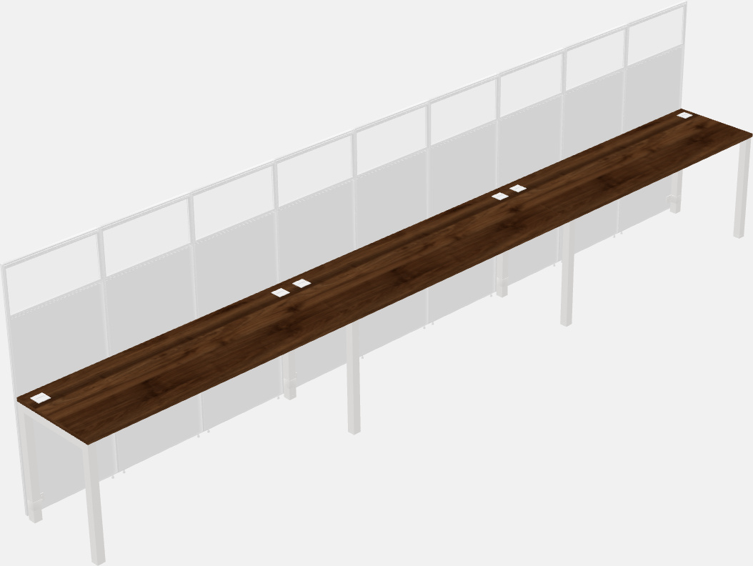 Cubículo rectangular compartido