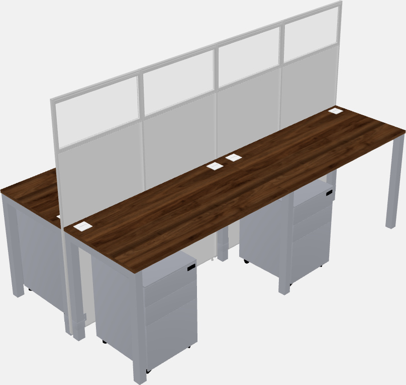 Cubículo rectangular compartido