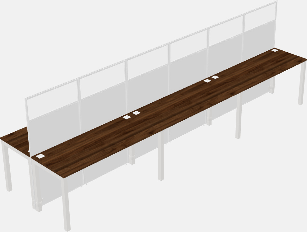 Cubículo rectangular compartido