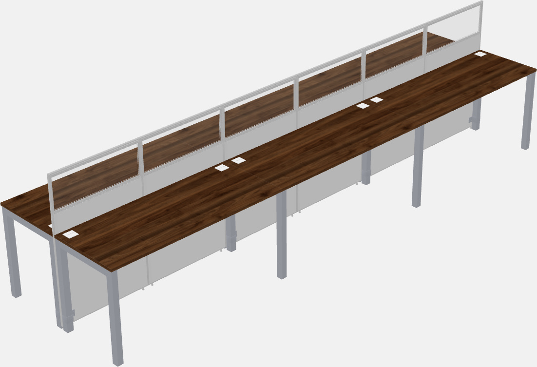 Cubículo rectangular compartido