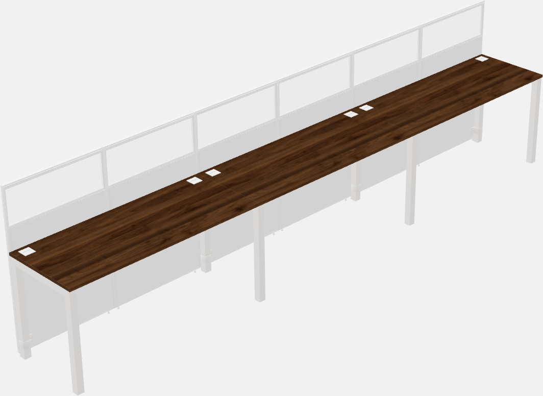 Cubículo rectangular compartido