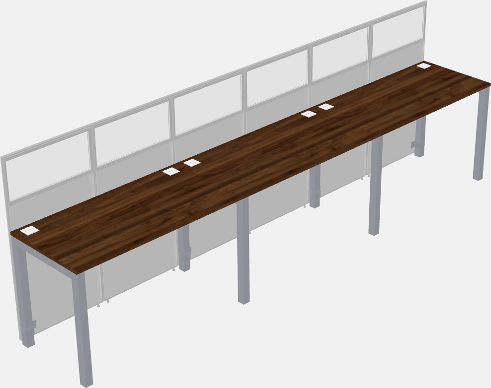 Cubículo rectangular compartido