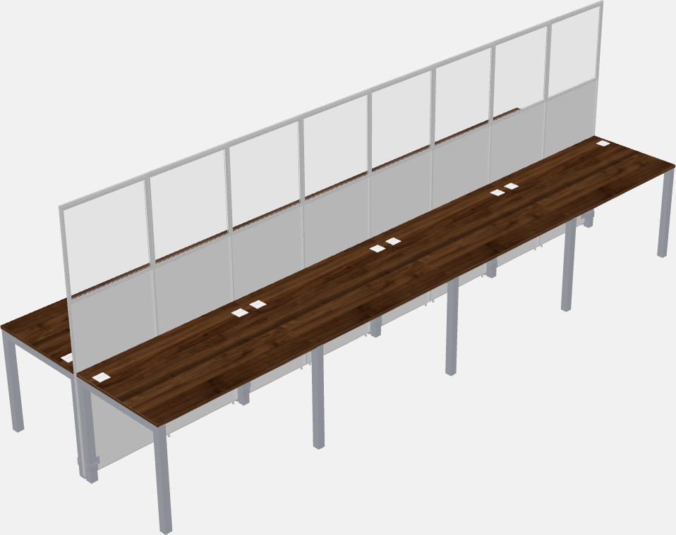 Cubículo rectangular compartido