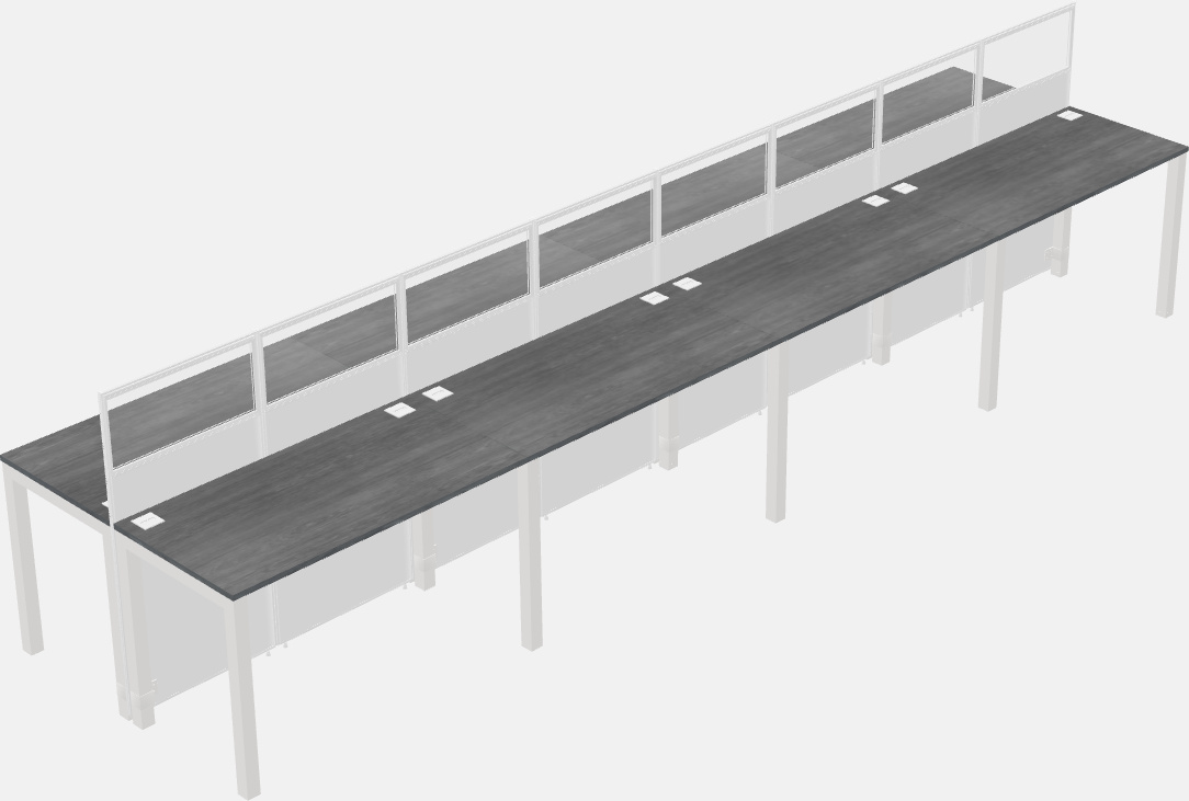 Cubículo rectangular compartido