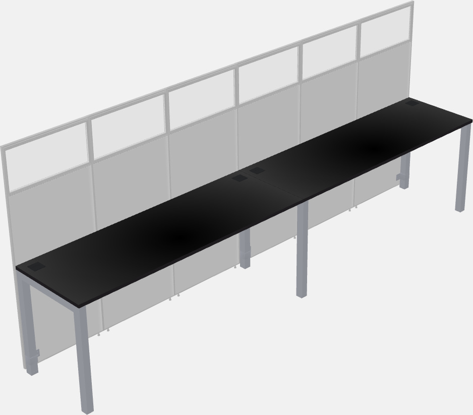 Cubículo rectangular compartido