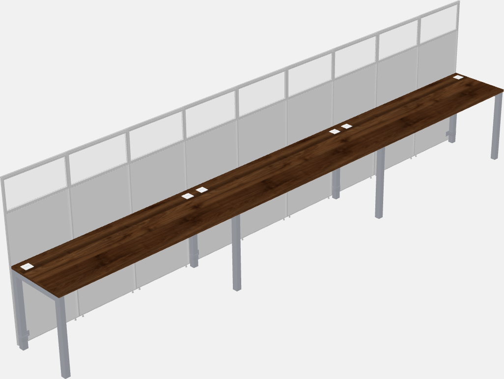 Cubículo rectangular compartido