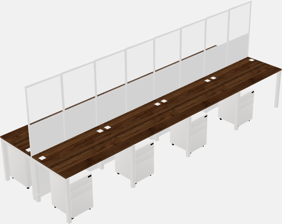 Cubículo rectangular compartido