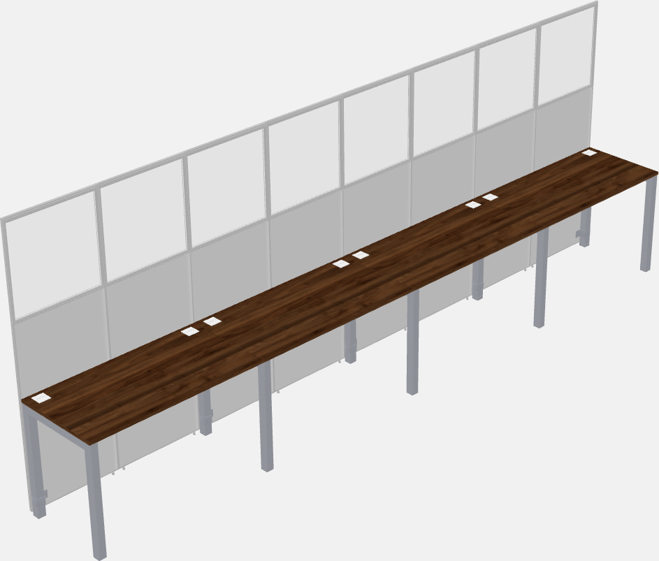 Cubículo rectangular compartido