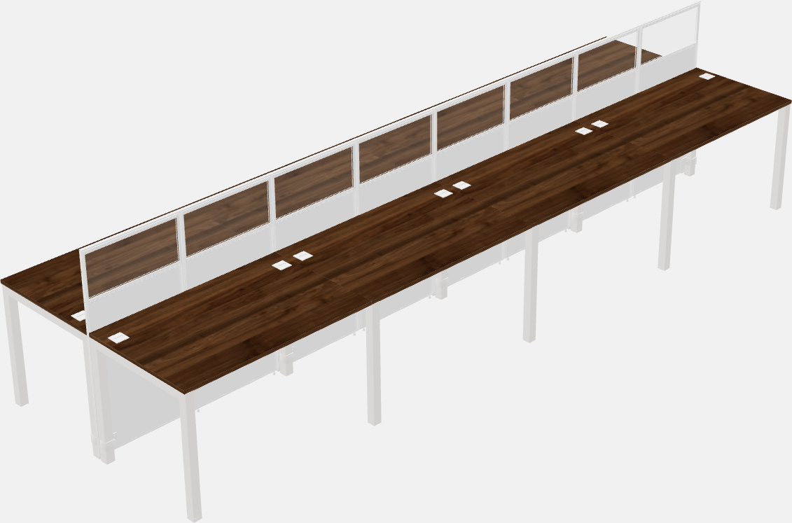 Cubículo rectangular compartido