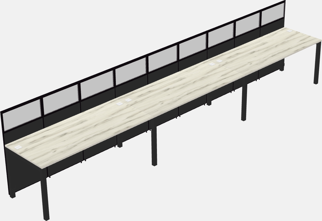 Cubículo rectangular compartido