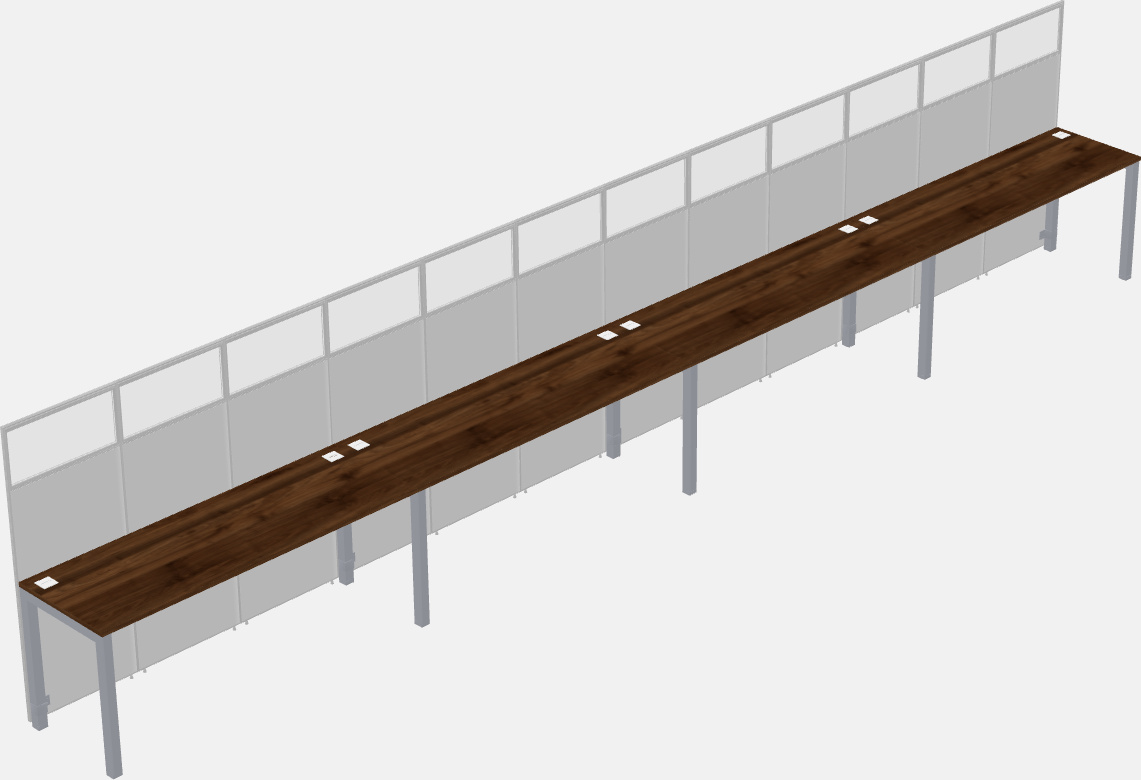 Cubículo rectangular compartido