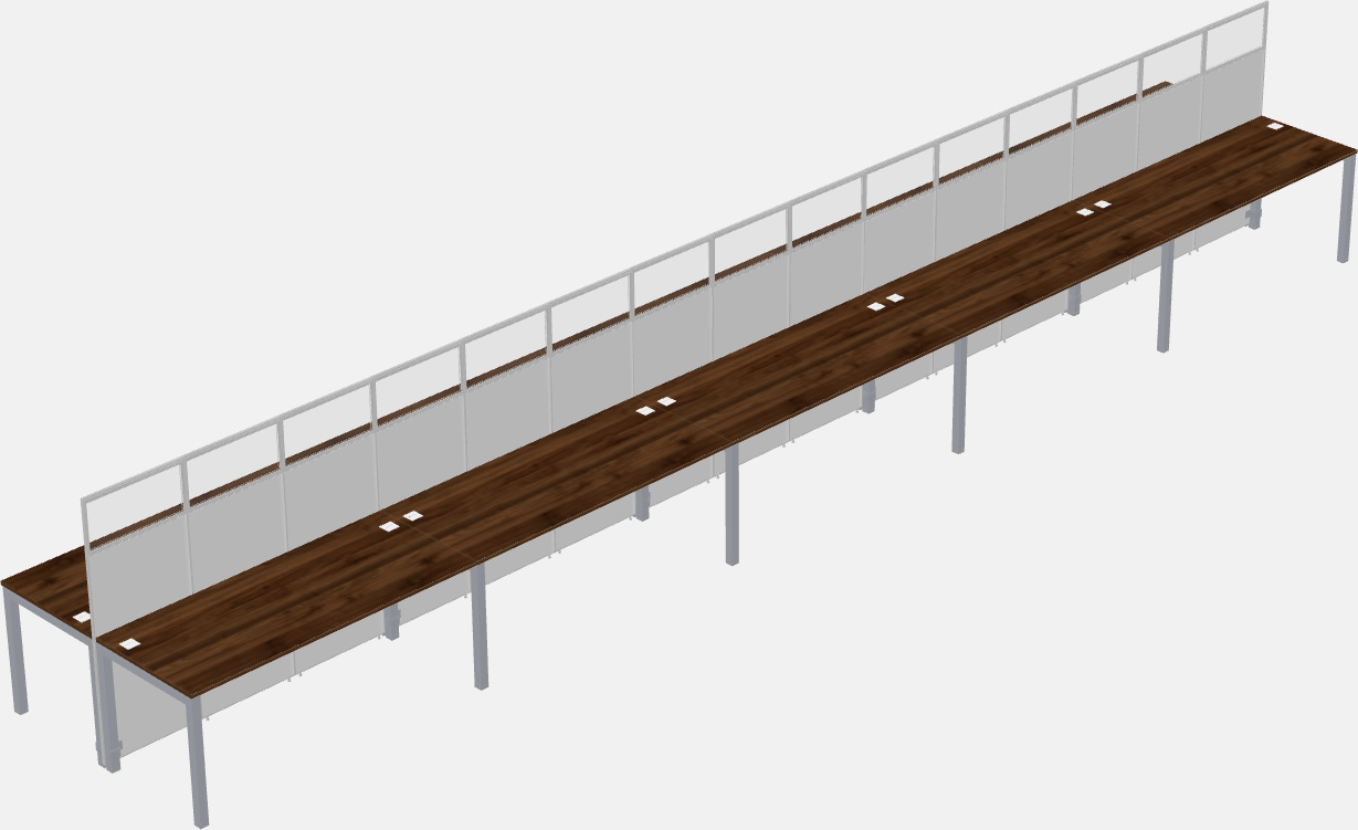 Cubículo rectangular compartido