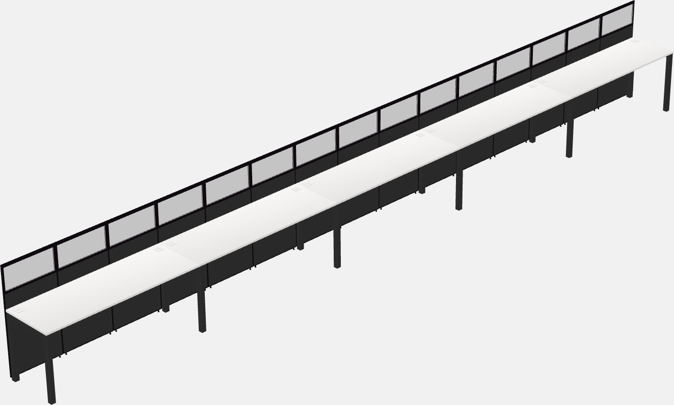 Cubículo rectangular compartido