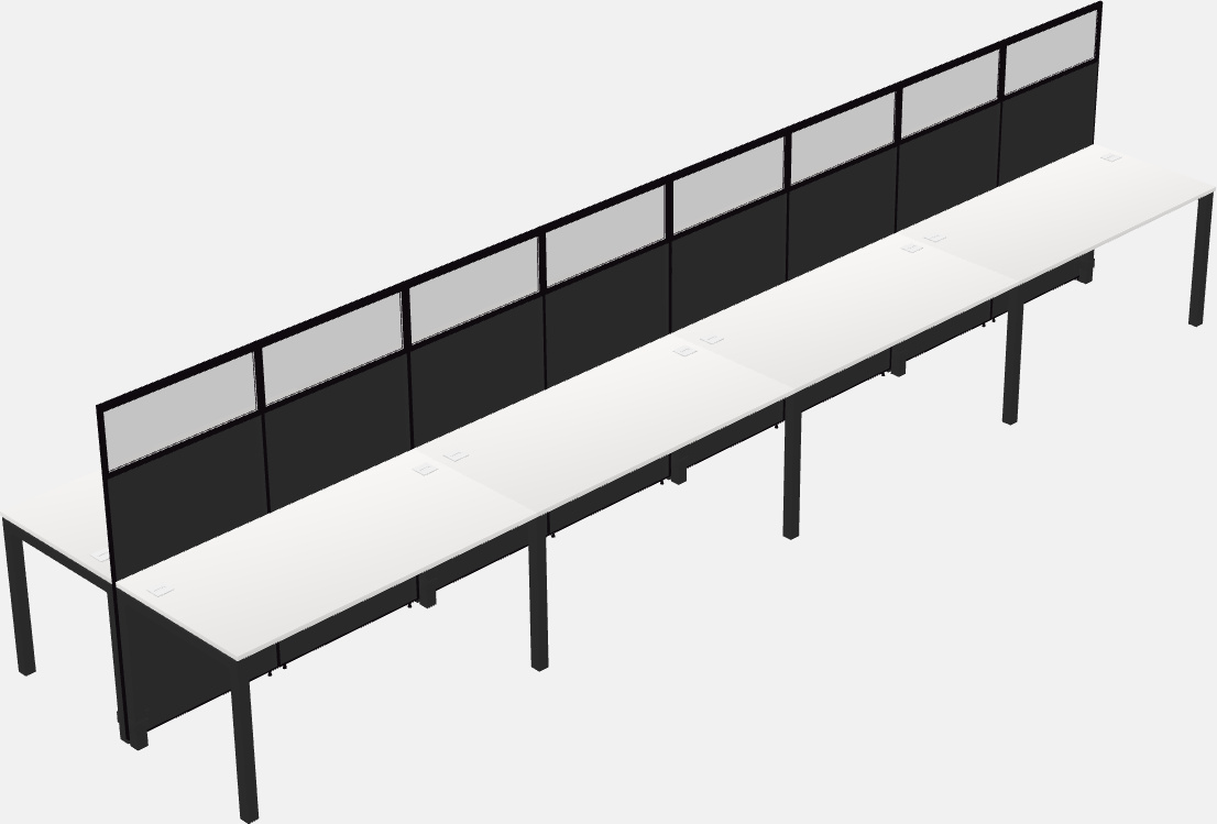 Cubículo rectangular compartido