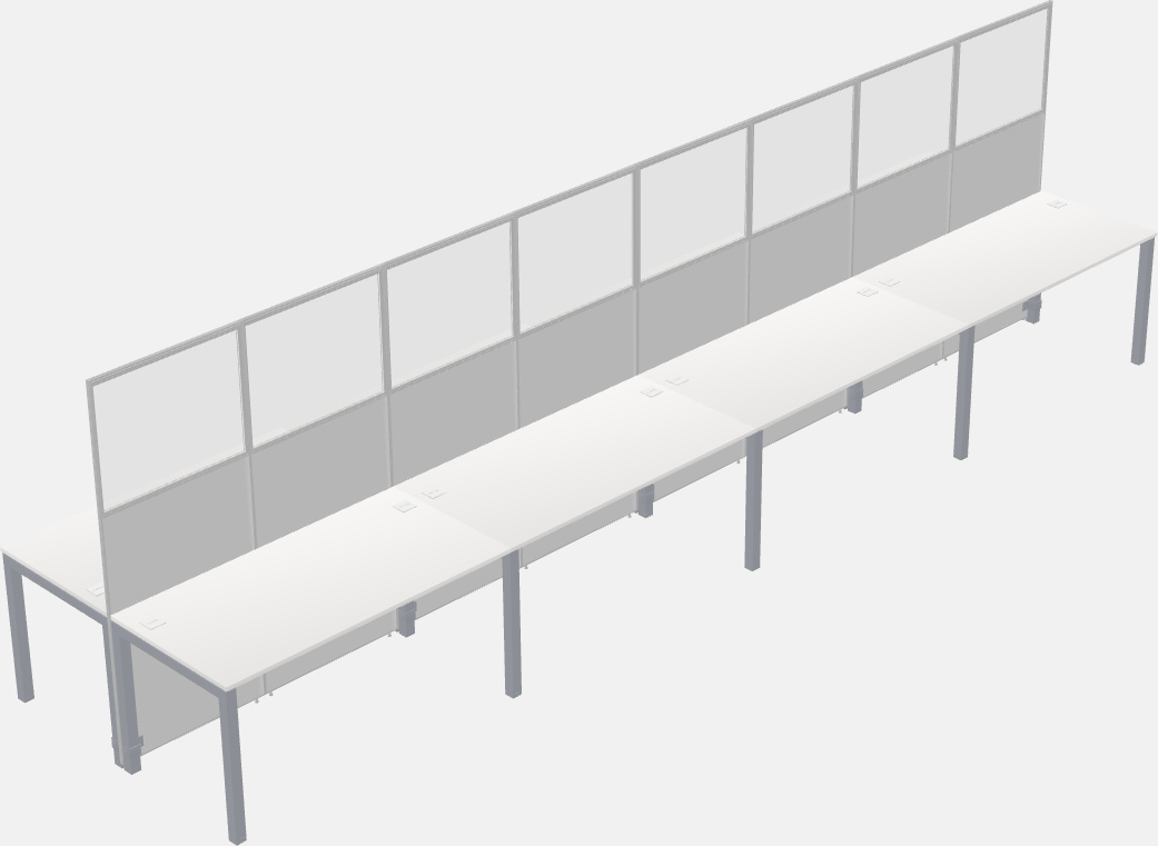 Cubículo rectangular compartido