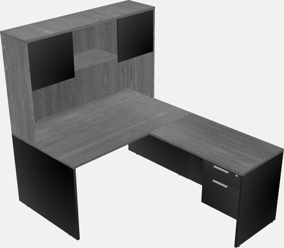 L-shaped office desk