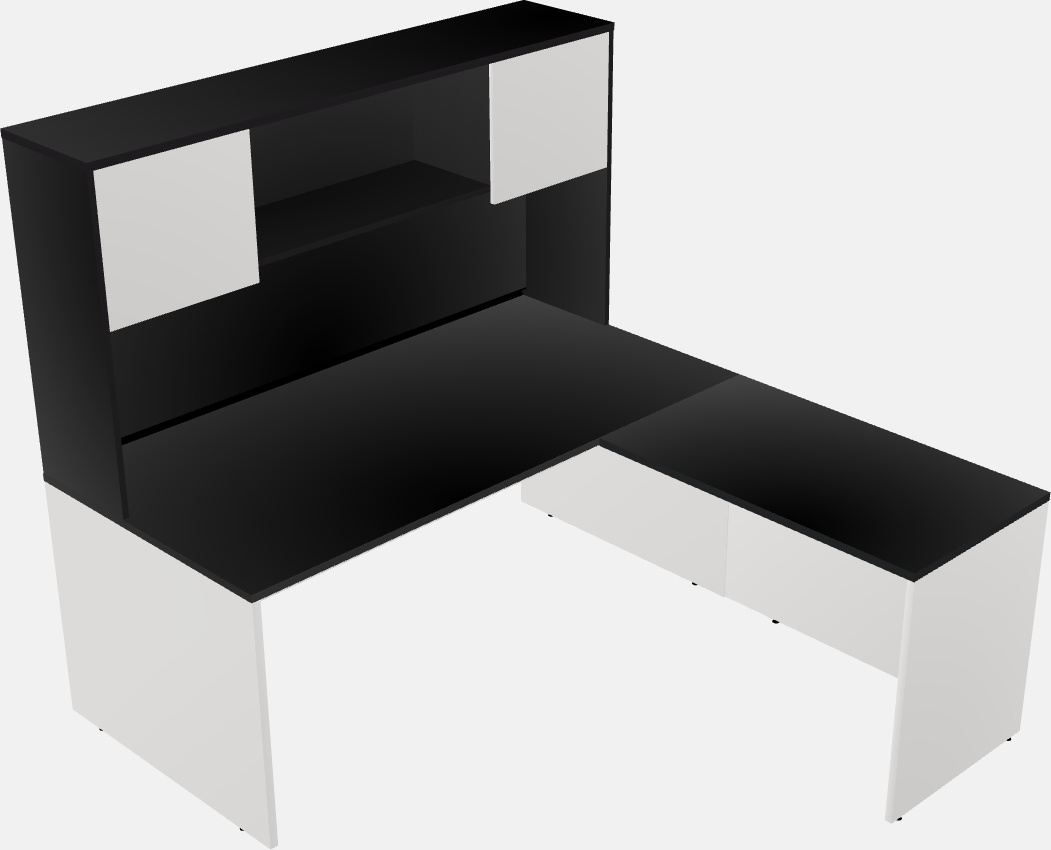 L-shaped office desk