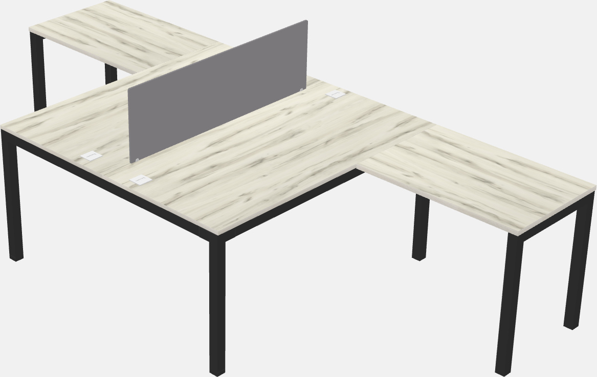 Nakabahaging l-shaped desk