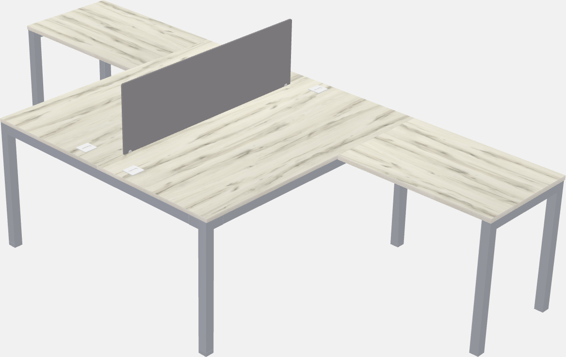 Nakabahaging l-shaped desk