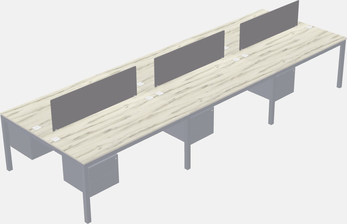 Escritorio rectangular compartido