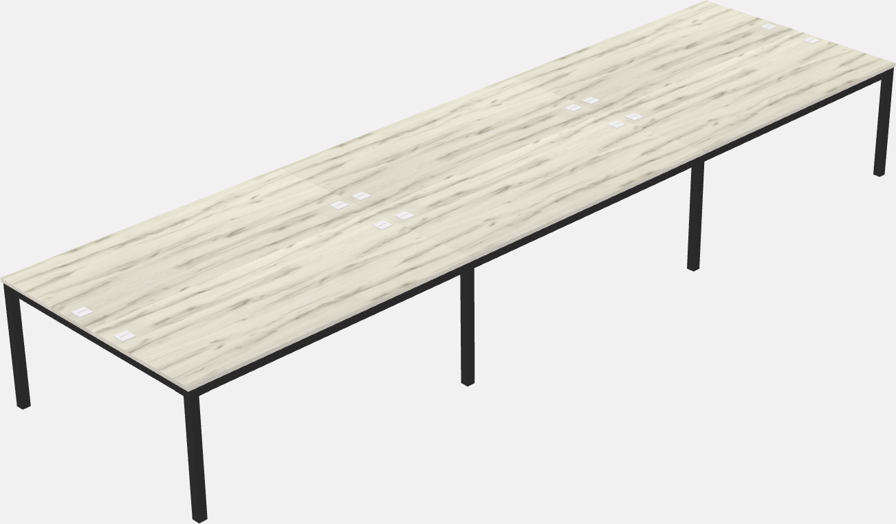 Nakabahaging rectangular desk