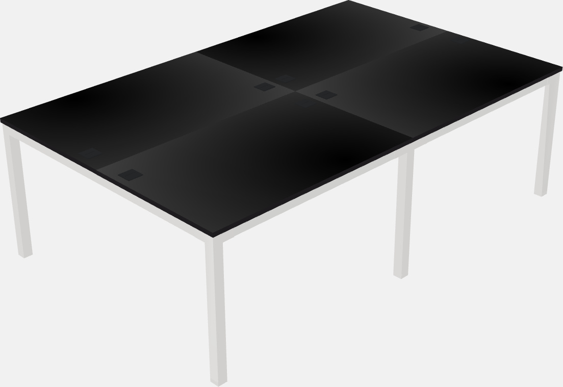 Nakabahaging rectangular desk