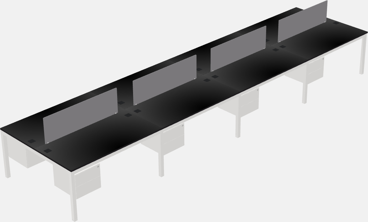 Escritorio rectangular compartido