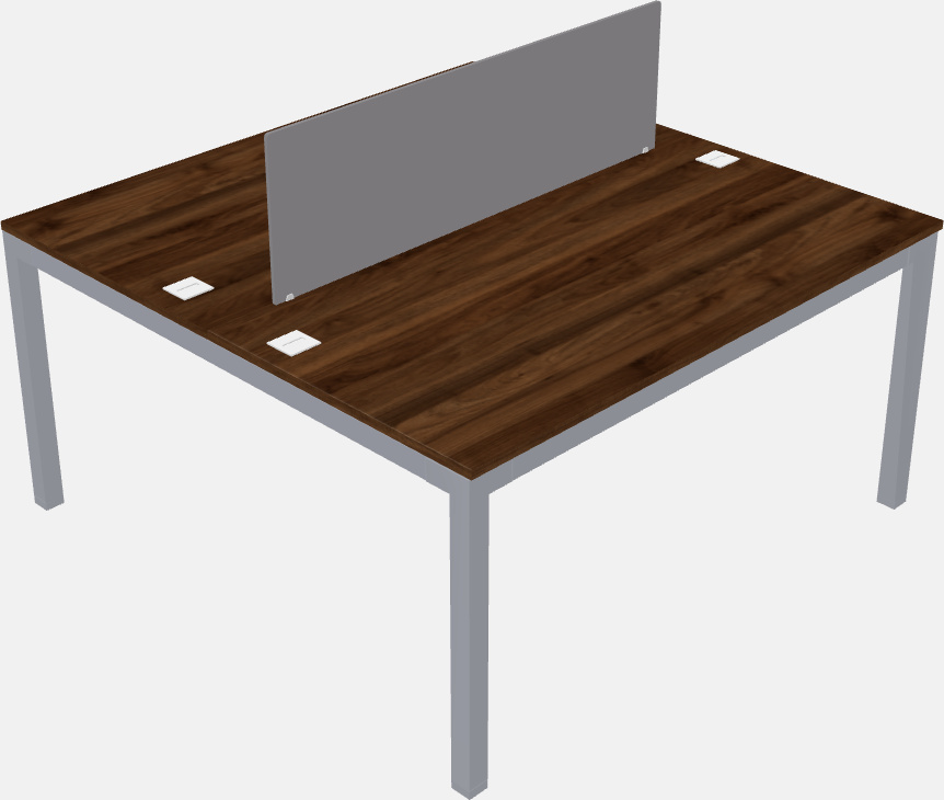 Shared rectangular desk