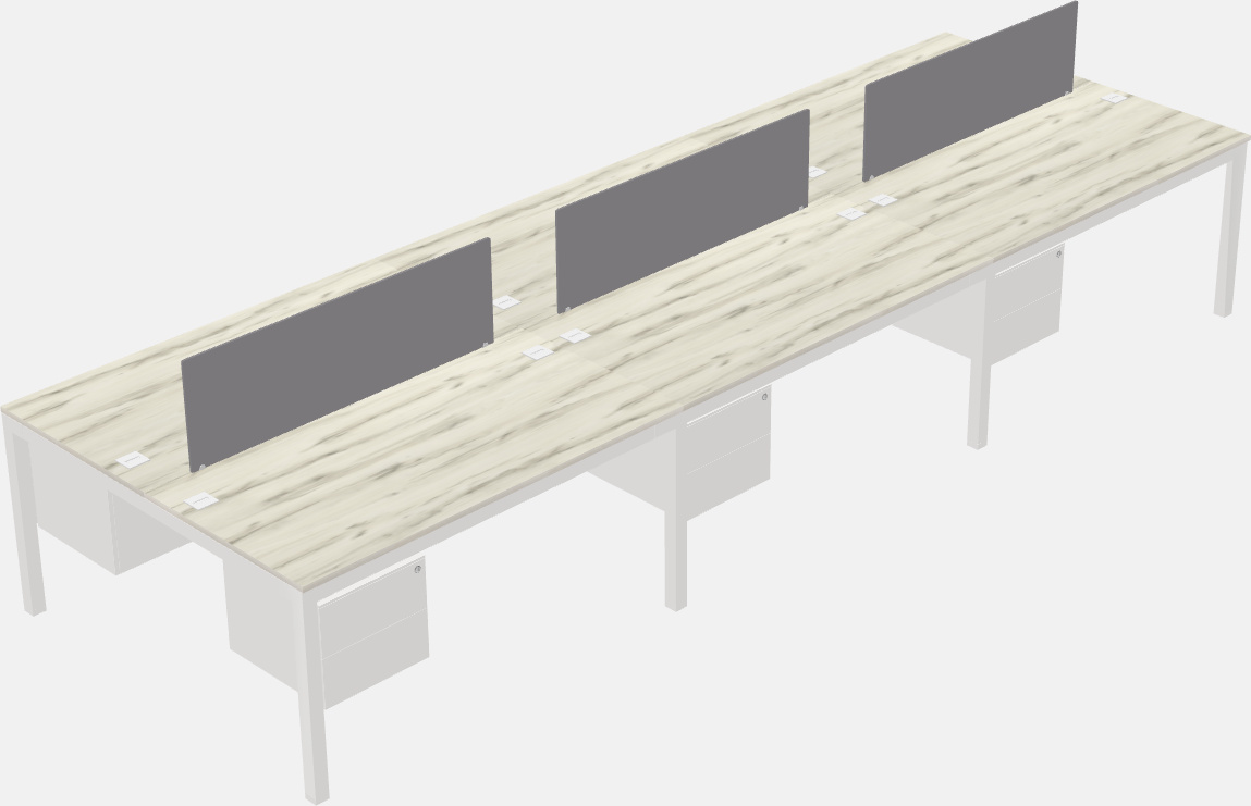 Escritorio rectangular compartido