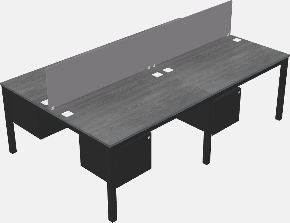 Shared rectangular desk