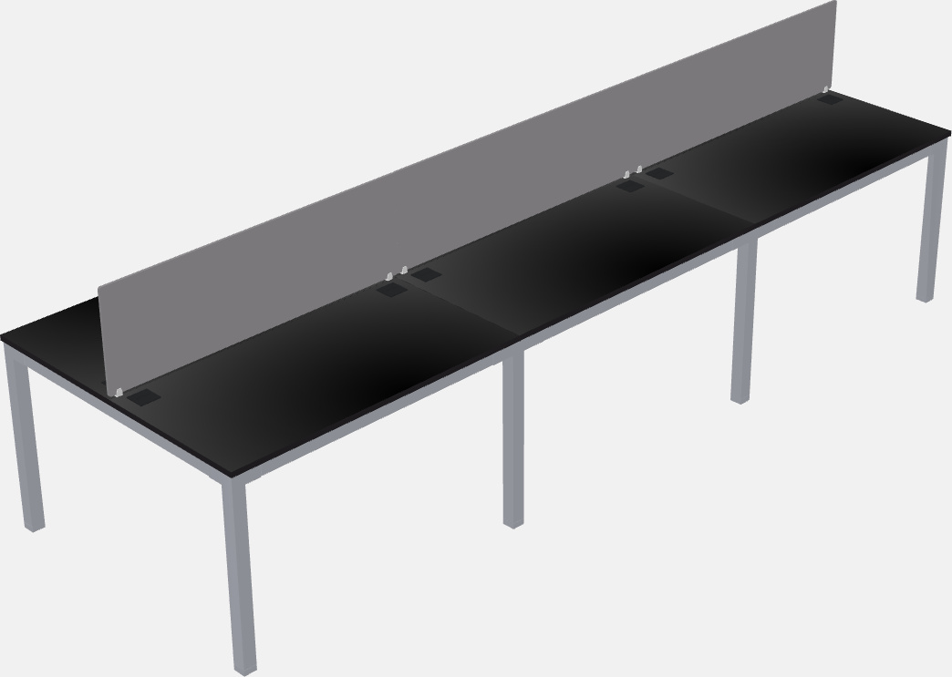 Nakabahaging rectangular desk