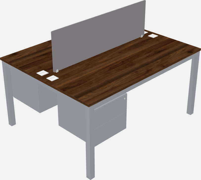 Shared rectangular desk