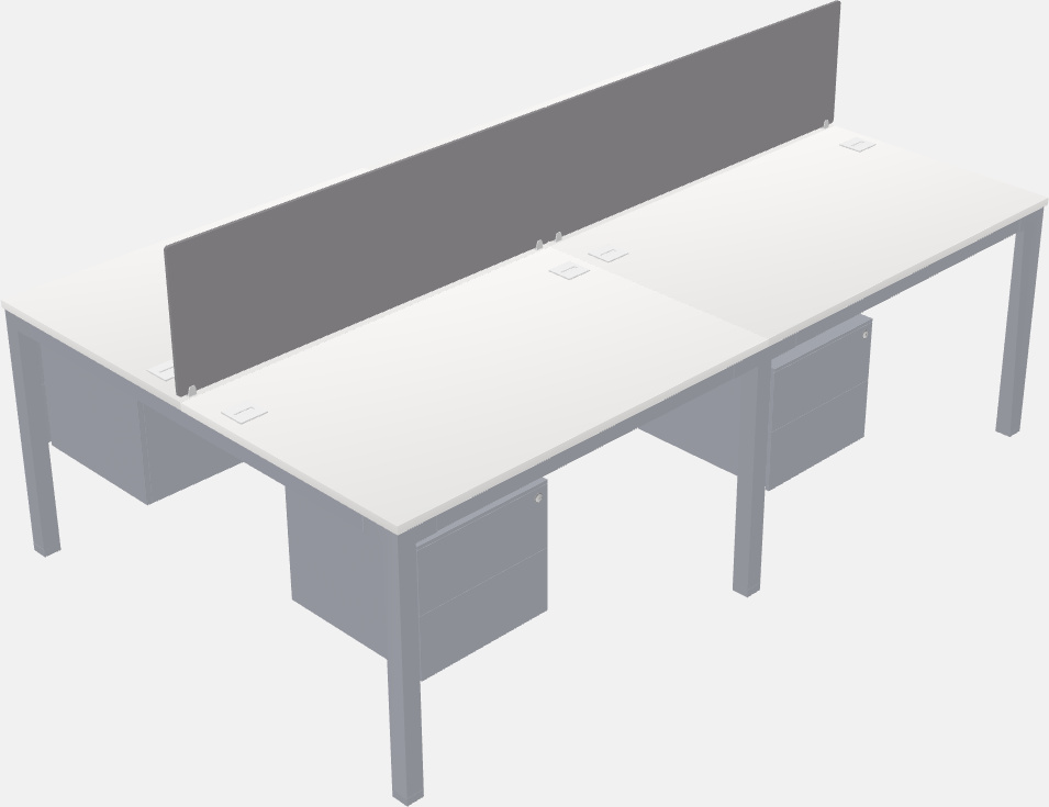 Shared rectangular desk