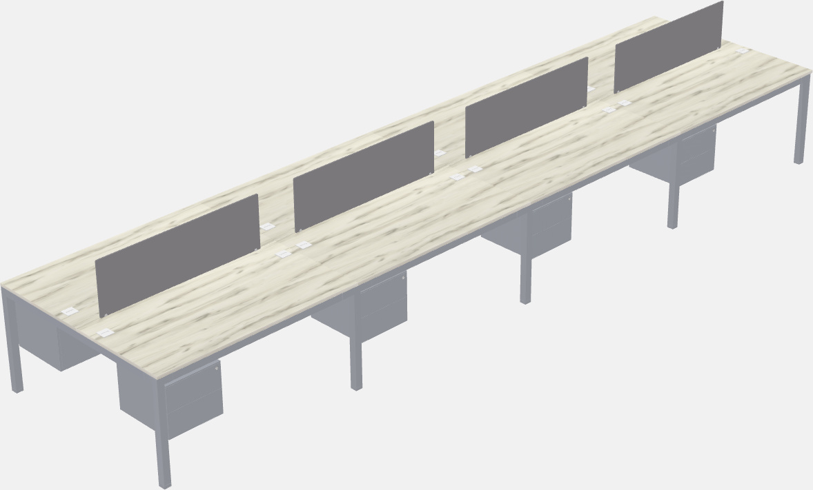 Escritorio rectangular compartido