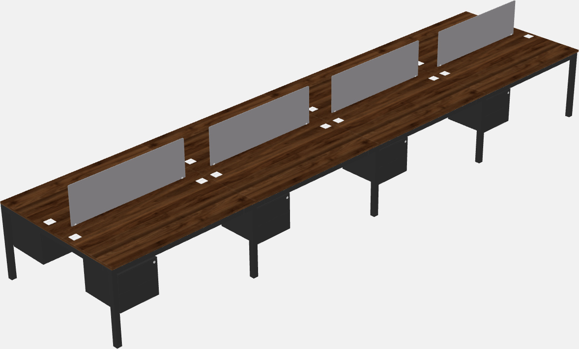 Shared rectangular desk