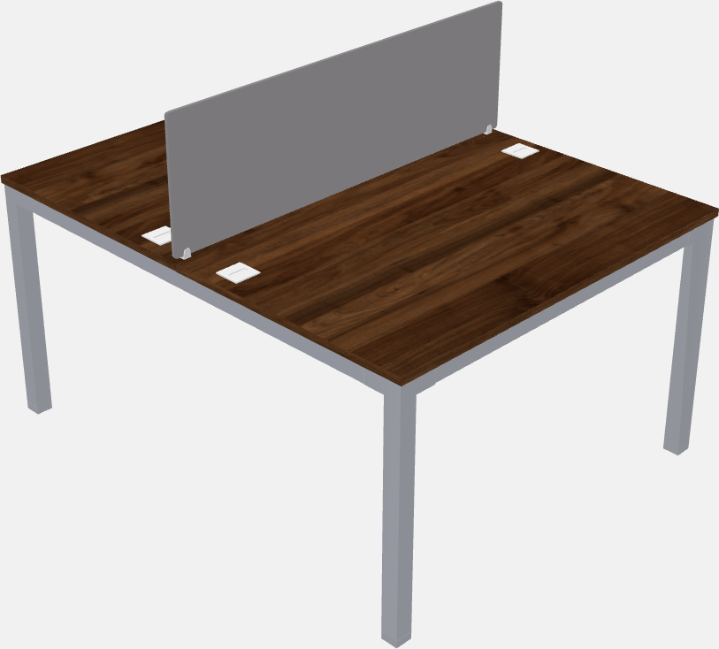 Shared rectangular desk