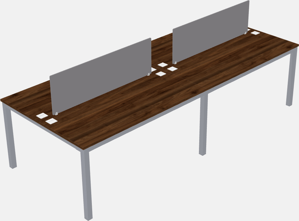 Shared rectangular desk