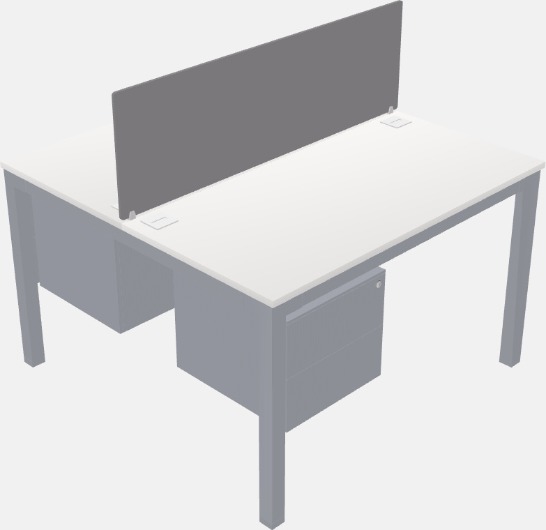 Nakabahaging rectangular desk