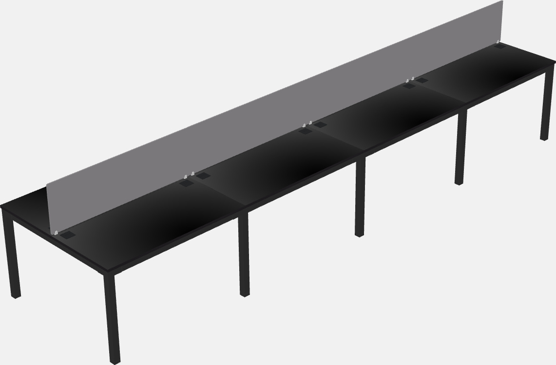 Nakabahaging rectangular desk